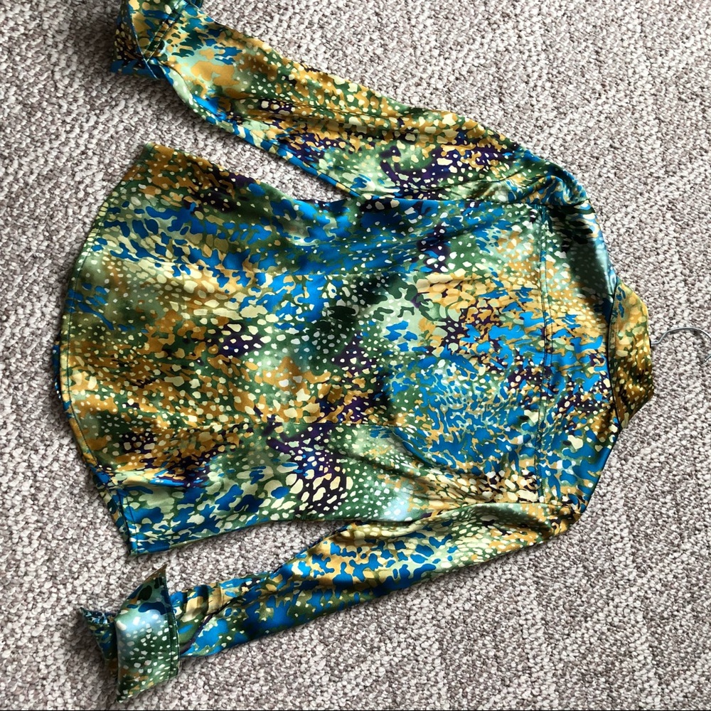 Cache abstract animal print watercolor Blouse XS - Picture 2 of 3